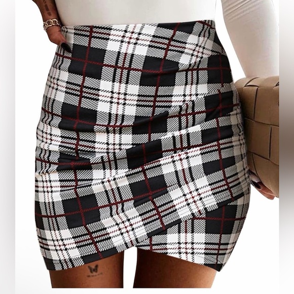 None Dresses & Skirts - 🆕Bodycon Ruched Tulip Elastic High Waist Asymmetrical Short Skirts